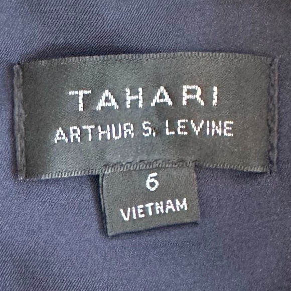 Tahari ASL Sleeveless Sheath Cocktail Dress Navy Blue 6 NWT Feminine Cocktail - Picture 6 of 15